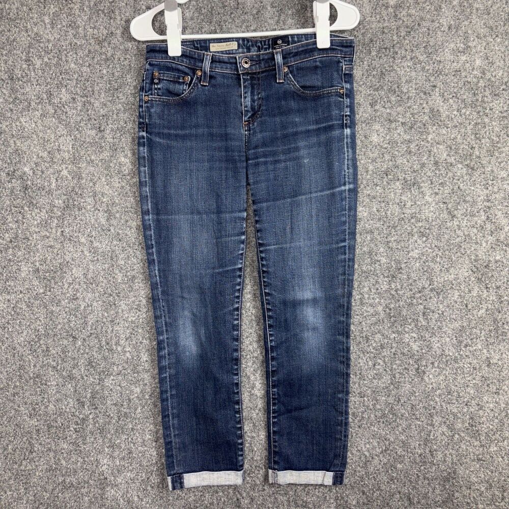 AG Adriano Goldschmied the Stevie Roll Up Jeans Womens Size 28 Blue Slim
